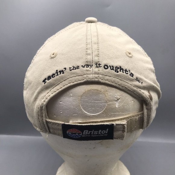 Bristol Motor Speedway Hat Cap Adjustable Khaki Strapback Racing Nascar EUC - Picture 3 of 6